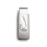 Stainless Steel PVD Finish Flip Money Clip w/Fish Hook